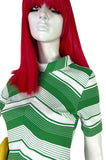 1960s vintage Mod mini dress / 70s / summer dress / candy stripe / Pop / Disco / Twiggy