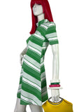 1960s vintage Mod mini dress / 70s / summer dress / candy stripe / Pop / Disco / Twiggy