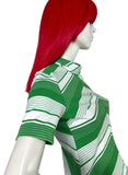 1960s vintage Mod mini dress / 70s / summer dress / candy stripe / Pop / Disco / Twiggy