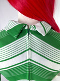 1960s vintage Mod mini dress / 70s / summer dress / candy stripe / Pop / Disco / Twiggy