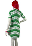1960s vintage Mod mini dress / 70s / summer dress / candy stripe / Pop / Disco / Twiggy