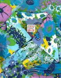 1970s vintage flower power balloon sleeve shirt blouse / 60s Mod / Jeff Banks Clobber