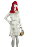 1960s vintage white crochet Mod dress / Twiggy / summer / festival / Woodstock / Hippie 70s