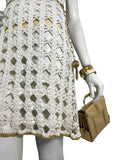 1960s vintage white crochet Mod dress / Twiggy / summer / festival / Woodstock / Hippie 70s