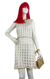 1960s vintage white crochet Mod dress / Twiggy / summer / festival / Woodstock / Hippie 70s