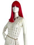 1960s vintage white crochet Mod dress / Twiggy / summer / festival / Woodstock / Hippie 70s