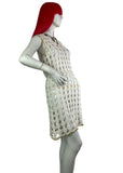 1960s vintage white crochet Mod dress / Twiggy / summer / festival / Woodstock / Hippie 70s