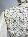 1960s vintage white crochet Mod dress / Twiggy / summer / festival / Woodstock / Hippie 70s