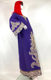 Ayesha Davar 1960s electric purple cotton kaftan / Hippie / Festival / Woodstock / Made in India