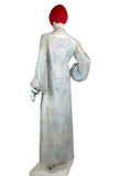 1970s vintage psychedelic balloon sleeve maxi dress / Hippie trippy / 60s