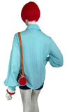 1960s vintage turquoise balloon sleeve blouse / shirt / 70s / Mod / Mad Men