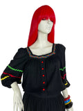 1970s vintage cotton 'Vogue Originals' two piece set / co-ord / 60s boho / Gina Fratini