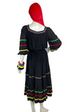 1970s vintage cotton 'Vogue Originals' two piece set / co-ord / 60s boho / Gina Fratini