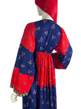 1960s vintage hippie KUCHI kaftan maxi dress / Lux hippie / 70s Festival / Woodstock / Janis