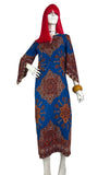 1970s vintage cotton kaftan maxi dress / 60s / Festival / Hippie / wizard sleeves / Hendrix