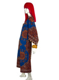 1970s vintage cotton kaftan maxi dress / 60s / Festival / Hippie / wizard sleeves / Hendrix