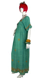 1960s vintage mint green Indian Cotton cheese cloth maxi dress / Hippie / Festival