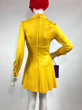 Young Innocent  1960s vintage Acid yellow Mod mini dress / Twiggy / Dollybird