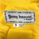Young Innocent  1960s vintage Acid yellow Mod mini dress / Twiggy / Dollybird