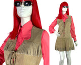 1960s vintage suede fringed dress / 70s Tina Turner / Festival / Grace Slick / Woodstock / Rare