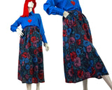 Liberty vintage 80s vintage floral fine wool skirt / pockets / Gucci / 1940s