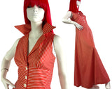 1970s QUAD vintage striped cotton maxi dress / 60s / 40s / summer dress / candy stripes