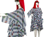 Clobber 1970s vintage psychedelic dress / angel sleeves / festival / Jeff Banks / Stevie Nicks