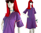 1960s vintage space age indian cotton dress / Suzon Dejardin / Mod / Made in India