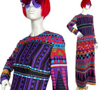 Vera Mont Paris 1960s vintage Pop Art Mod maxi dress / Peggy Moffitt / Op Art / Colour block