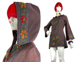 1960s vintage Souk embroidered cotton kaftan / Hippie / Festival / Made in Pakistan / 70s