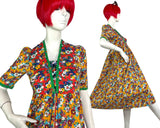 1970s vintage Ann Reeves & Co. Deco inspired midi dress / Biba / 40s / forties