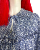 Laura Ashley Made in Wales vintage 70s cotton prairie smock midi dress / pockets