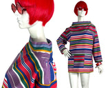 1970s vintage cotton drill denim artist tunic smock / Mod / Hippie / fishermans smock / 50s