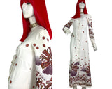 Crowthers 1960s 70s vintage psychedelic maxi dress / mushroom print / RARE