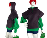 1970s vintage plum wool cape / jacket / coat / Mod / hood / autumn / hippie / boho