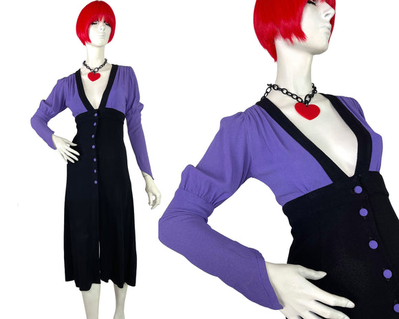 Ossie Clark for Radley 70s vintage moss crepe midi dress / Biba / Bus Stop / Lee Bender