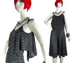 1970s vintage rare disco dolly midi dress by Lulu / Hippie / 60s / stripes / Collectable