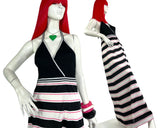 1970s vintage striped maxi halter dress / 60s / summer dress / candy stripes / Holiday