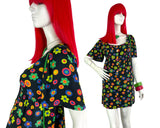 1960s vintage 'City Swingers' Mod mini dress / Twiggy / Dollybird / Go Go / Mary Quant 70s