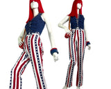 1970s vintage USA stars and stripes jeans / trousers / Mod / America / 60s Psych / Brian Jones