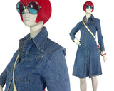 Landlubber 70s vintage denim jean shirt dress / 60s / Almost Famous / Americana Hippie