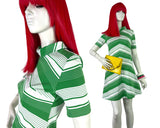 1960s vintage Mod mini dress / 70s / summer dress / candy stripe / Pop / Disco / Twiggy