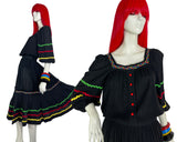 1970s vintage cotton 'Vogue Originals' two piece set / co-ord / 60s boho / Gina Fratini