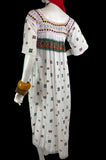 1960s vintage Indian Cotton cheese cloth maxi dress / Hippie / Marrakesh / Festival / novelty print