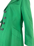 1960s 70s vintage poison green trench coat / Mod / Rain mac / Twiggy / rain coat