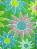 1960s vintage daisy print psychedelic Mod maxi dress / Flower power / 70s / summer dress