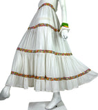 Mr Darren 1970s vintage cotton cheese cloth maxi dress 60s Hippie / boho wedding