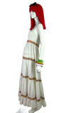 Mr Darren 1970s vintage cotton cheese cloth maxi dress 60s Hippie / boho wedding