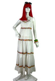 Mr Darren 1970s vintage cotton cheese cloth maxi dress 60s Hippie / boho wedding
