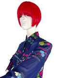 Jeff Banks 70s vintage psychedelic flouncy novelty print shirt blouse / Clobber RARE